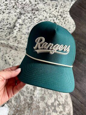 Good Good Golf Texas Rangers Limited Edition Rope Hat Green Snapback Cap